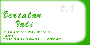 bertalan vali business card