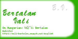 bertalan vali business card